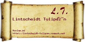 Lintscheidt Tulipán névjegykártya